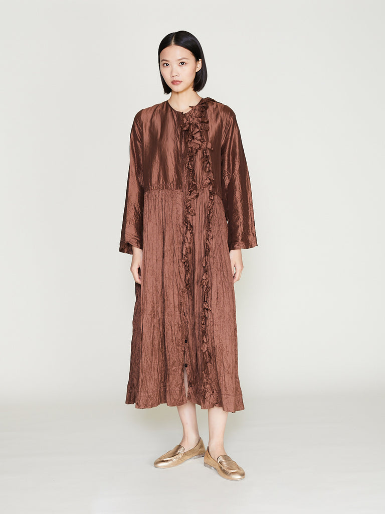 Christian Peau - Silk Dress in Khaki 0015
