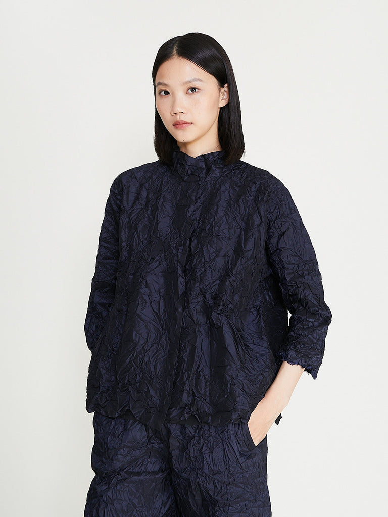 Daniela Gregis - Giacca Jacket Spicchi Colletto Lavata in Navy Blue