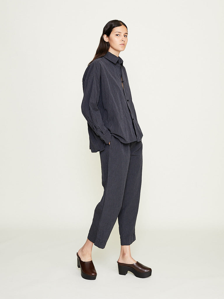Daniela Gregis - Pantalone Trousers Sigaretta Elastico Lavato in Anthracite Grey