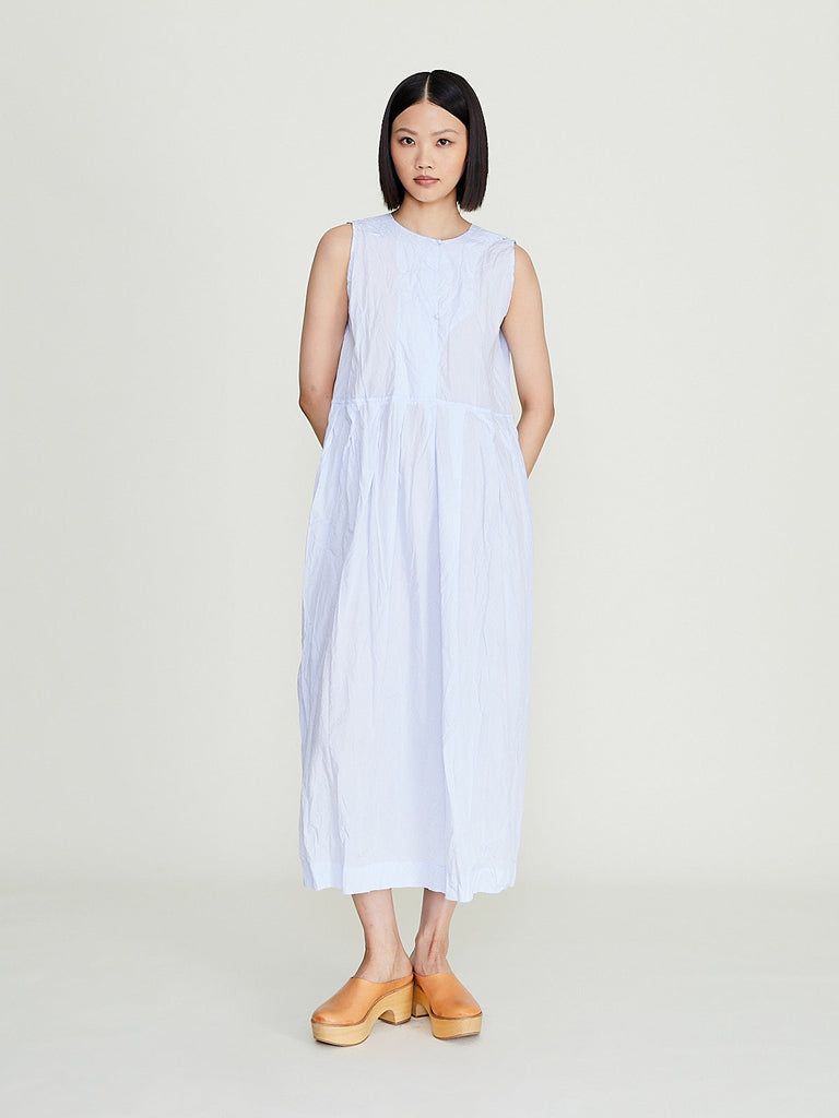 Daniela Gregis - Scamiciato Sleeveless Dress Operaio Ma Lavato in Light Blue