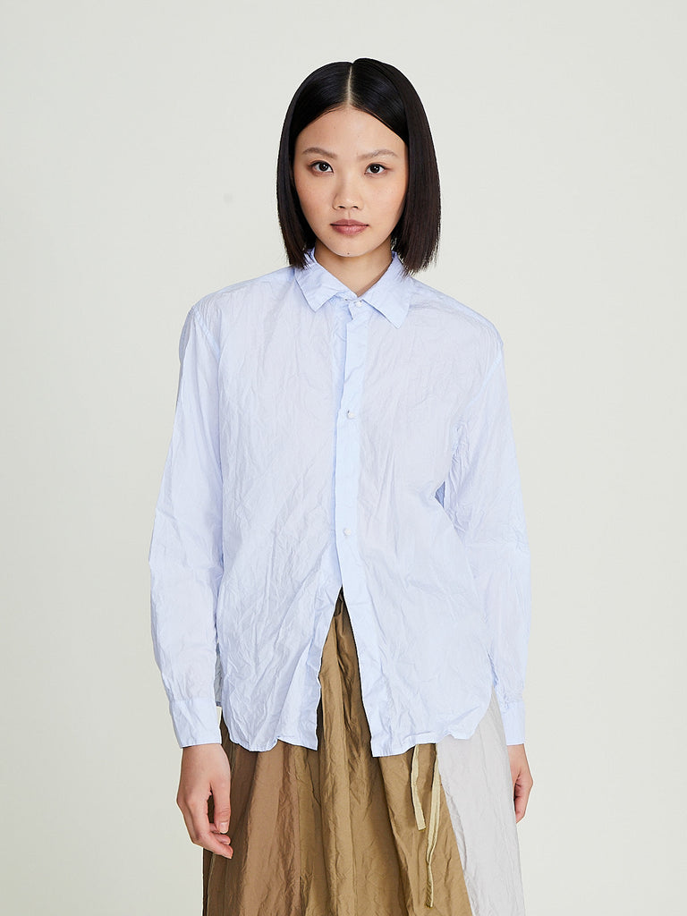 Daniela Gregis - Camicia Shirt Uomo Streeta Corta Lavata in Light Blue