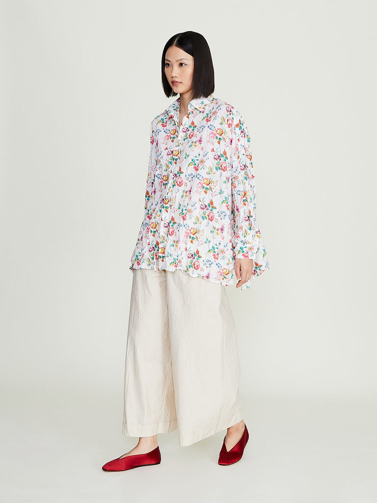 Daniela Gregis - Pantalone Trousers Pigiama Tasche Lavato in Cream