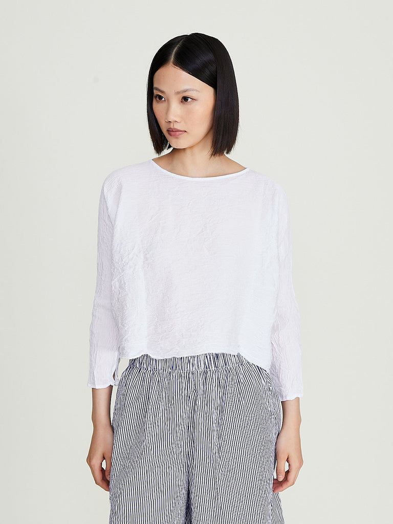 Daniela Gregis - Camicia Shirt Collo Tondo Stretta Ma Lavata in Optical White