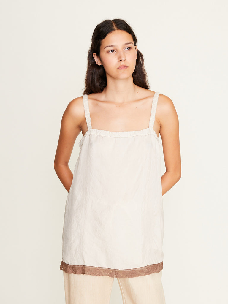Dosa - Tank with Lace in Cocoa