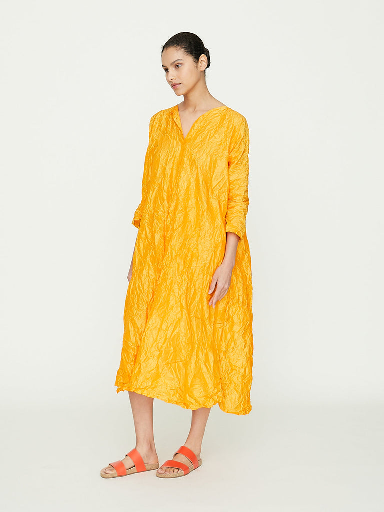 Abito Dress Spicchi Sn Collo h130 Lavato in Yellow