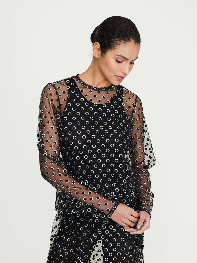 Eleph - Sparkle Tee Top in Black