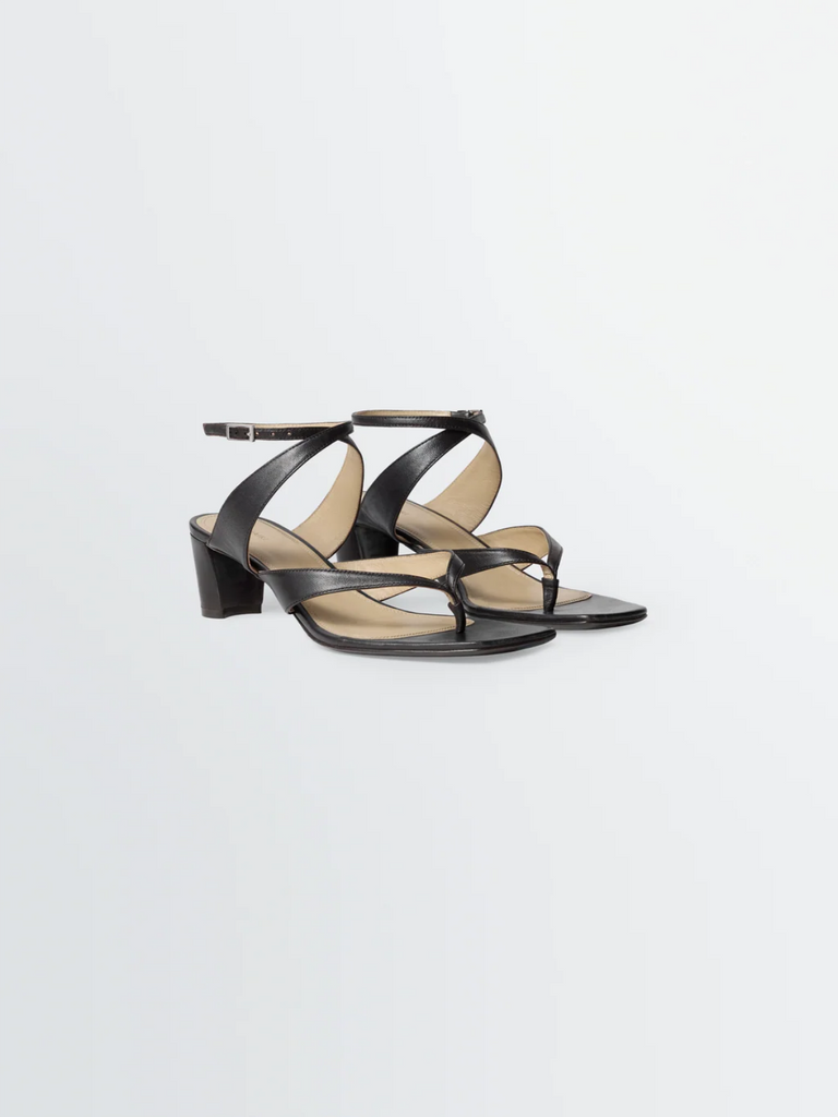 Lemaire - Tong Sandals 50mm Heel in Dark Chocolate