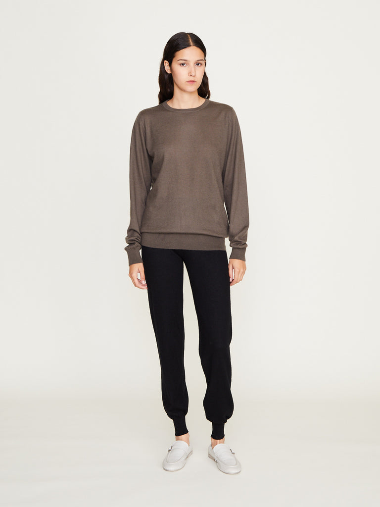 Frenckenberger - R-Neck Sweater in Cacao