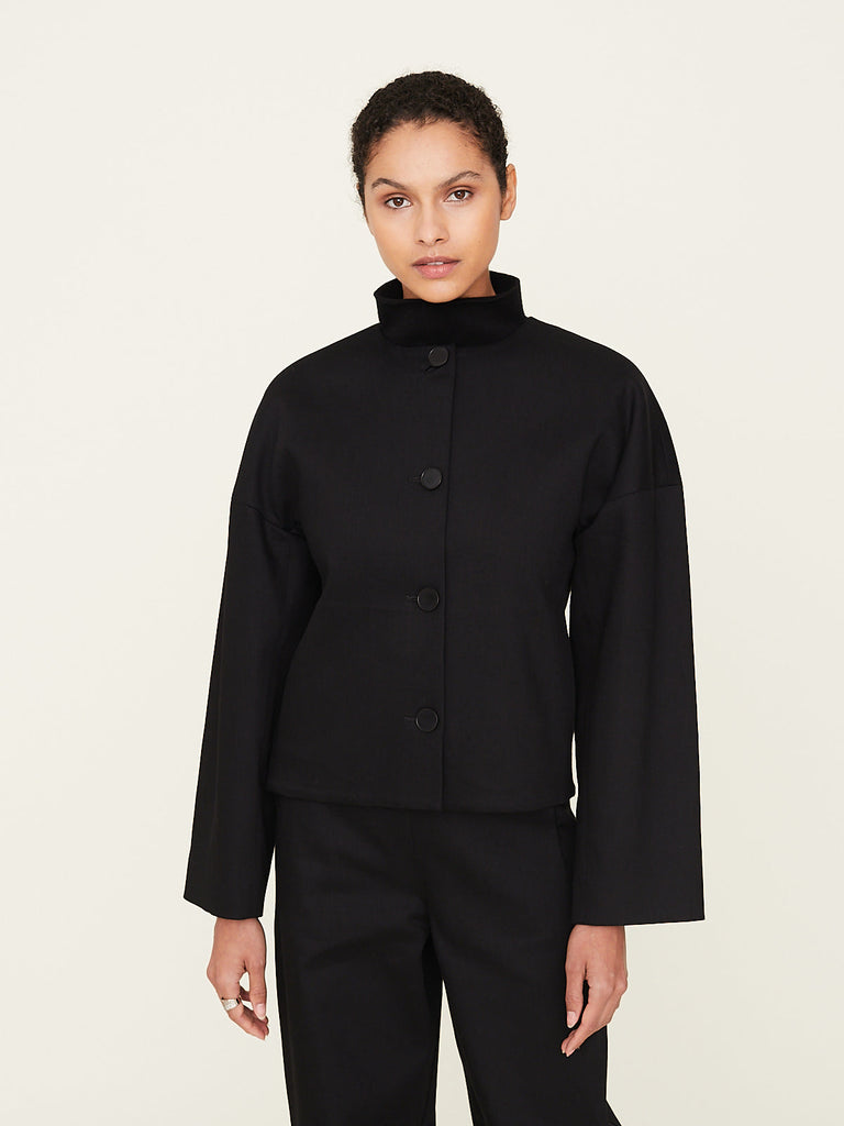 Fforme Dev Cropped Jacket in Black