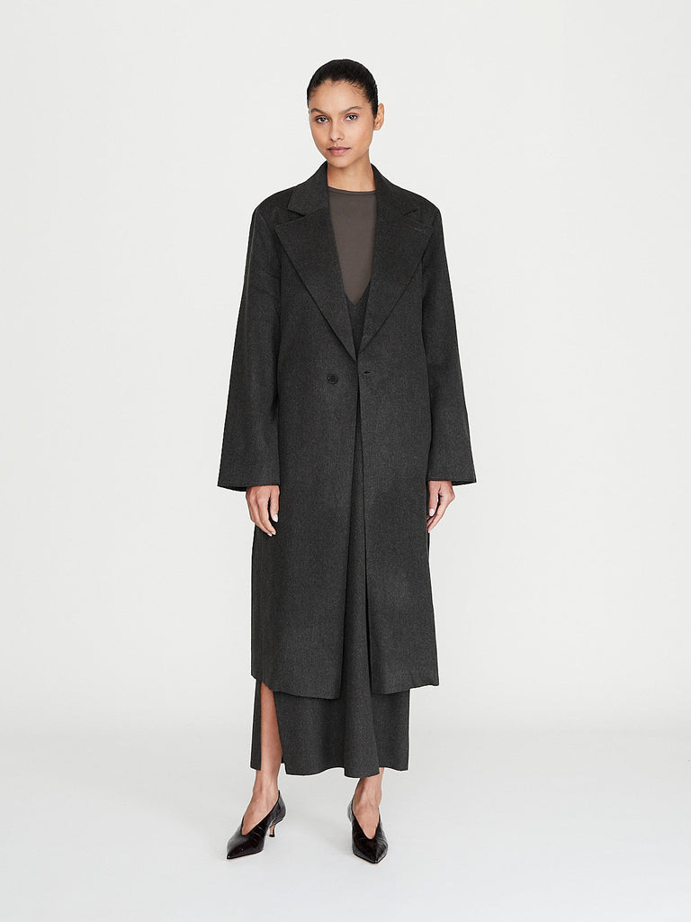Gabriela Coll Garments - No. 175 Heavy Wool Two Button Coat in Green