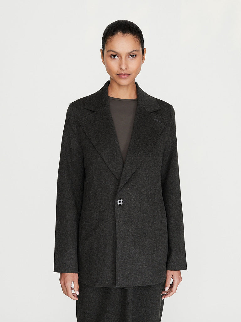 Gabriela Coll Garments - No. 173 Heavy Wool Two Button Jacket in Green