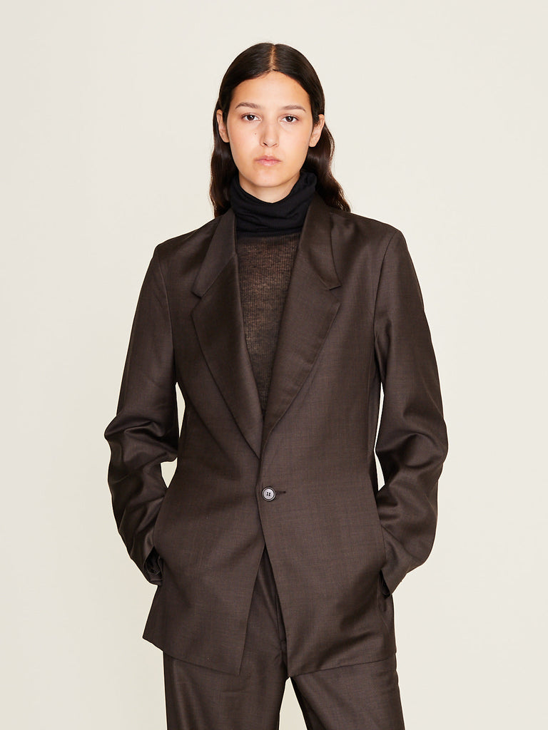 Gabriela Coll Garments - No.206 Fine Wool Jacket in Brown