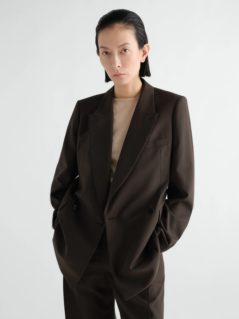 Lemaire - DB Tailored Jacket in Moss