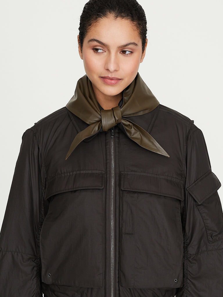 Lemaire - Leather Triangle Scarf in Bronze