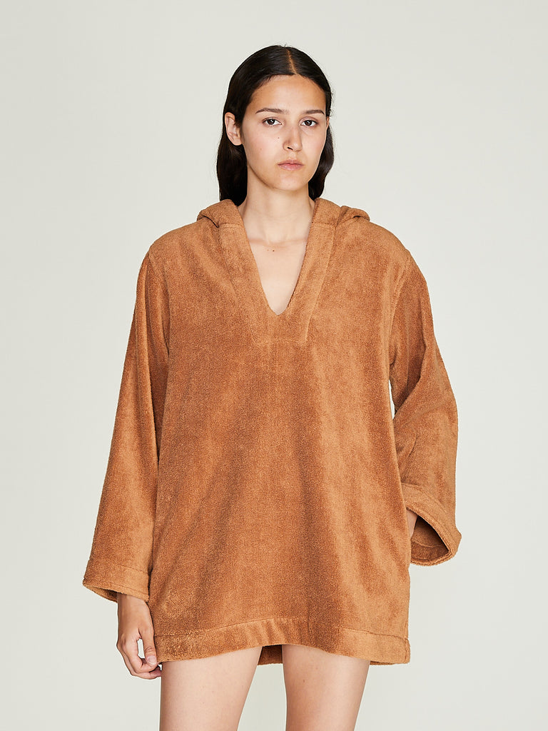 Lisa Marie Fernandez - Beach Tunic in Caramel Terry Cloth