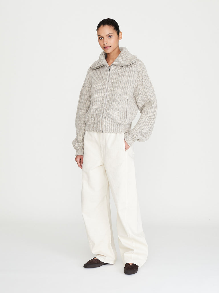 Lemaire - Women's Zipped Cardigan in Beige/Oat