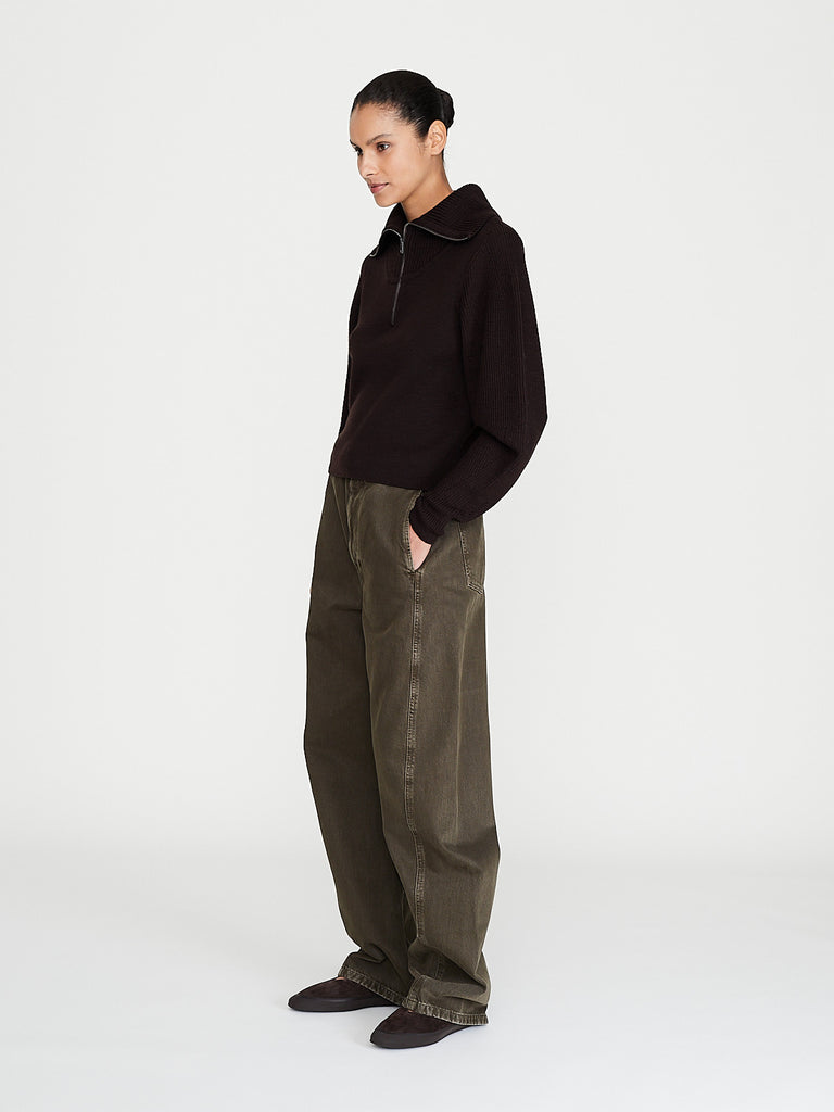 Lemaire - Twisted Belted Pants in Moss Green