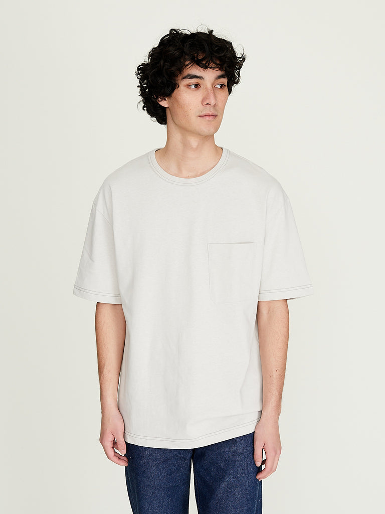 Lemaire - Boxy Short Sleeve T-Shirt in Pearl