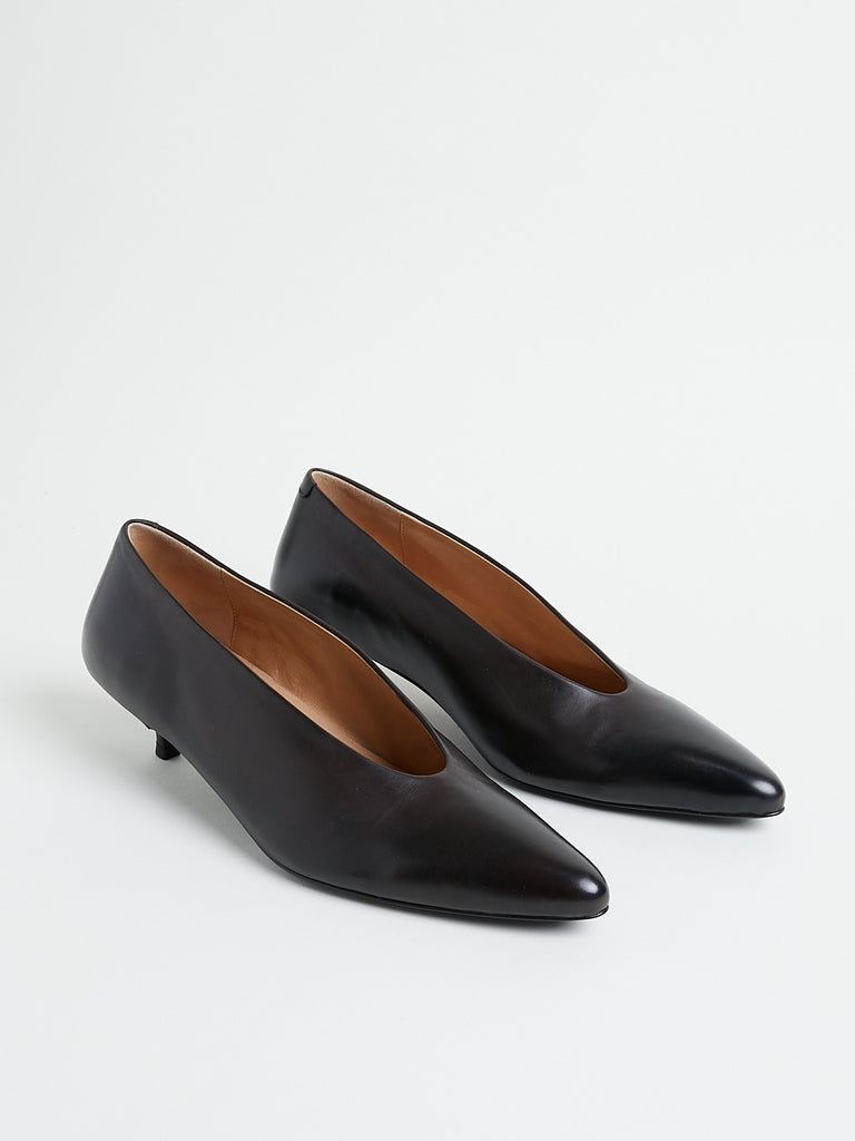 Marsèll - Longiforma Leather Pumps in Dark Brown