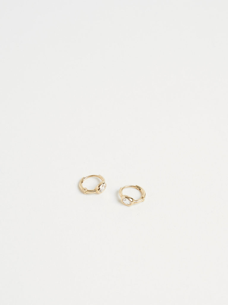 Myrto - Leo Hoops with 0.21ct Brown Diamonds on 18k Yellow Gold