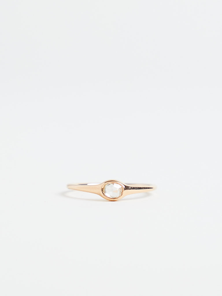 Myrto - Amaris Ring with 0.18ct Brown Diamonds on 18k Pink Gold