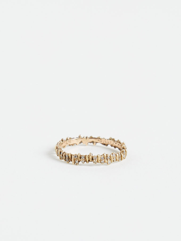 Noguchi Bijoux 1258 Ring in 14k Yellow Gold with 36 Brown Diamonds