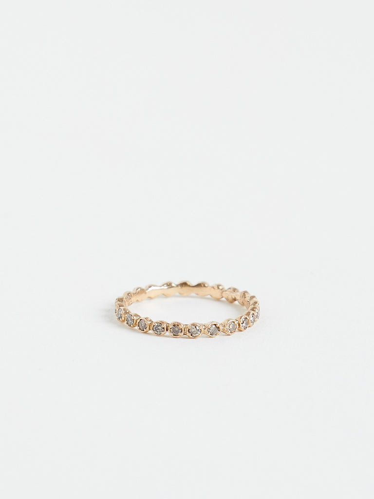 Noguchi Bijoux 1247 Ring in 14k Yellow Gold with 24 Brown Diamonds
