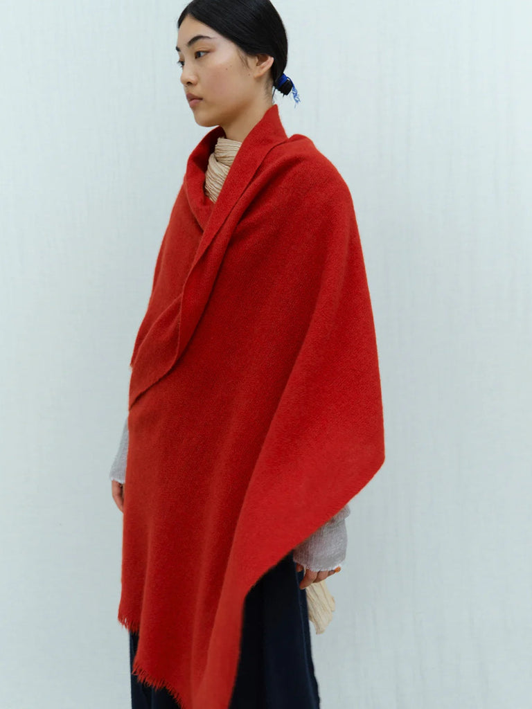 Norlha - Nomad Net Scarf in Flame Red
