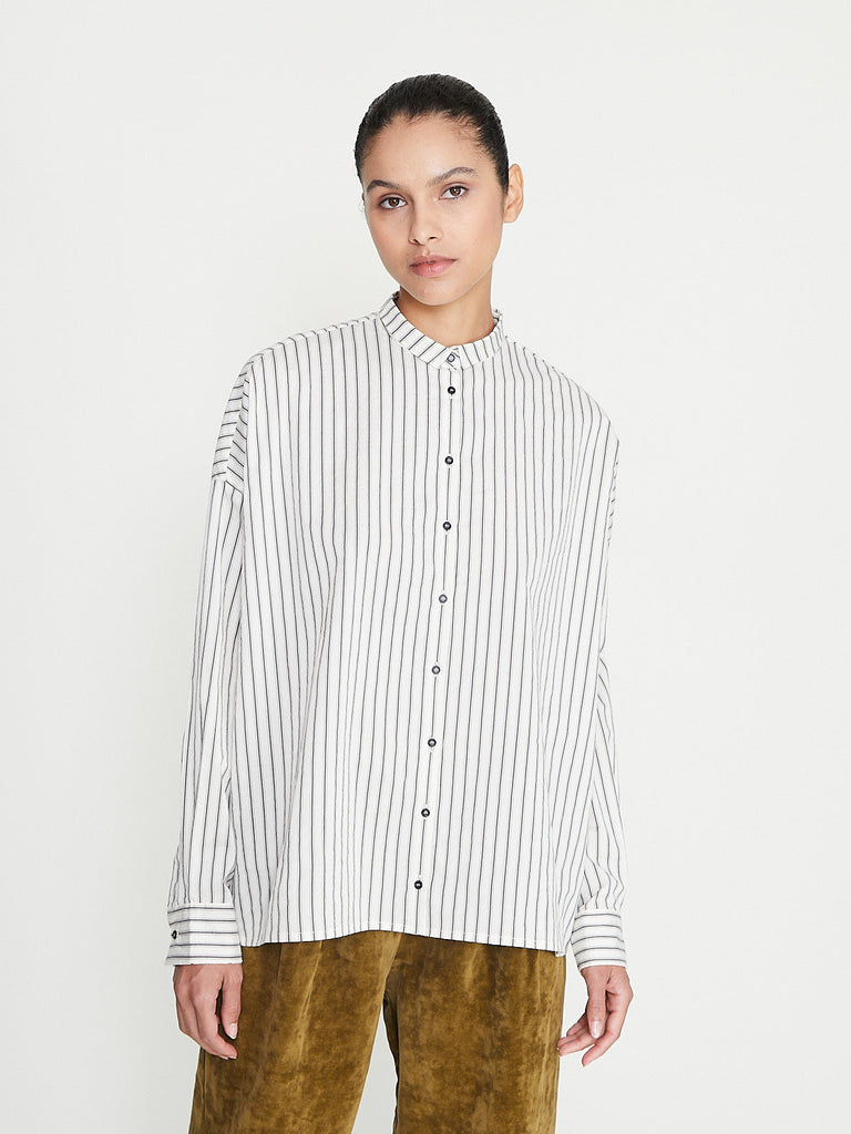 Apuntob - Striped Shirt in Natural/Black