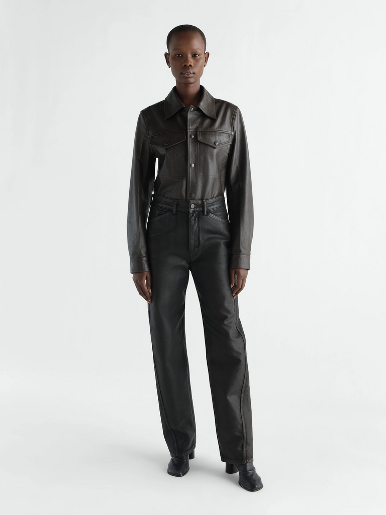 Lemaire - Five Pockets Twisted Pants in Licorice