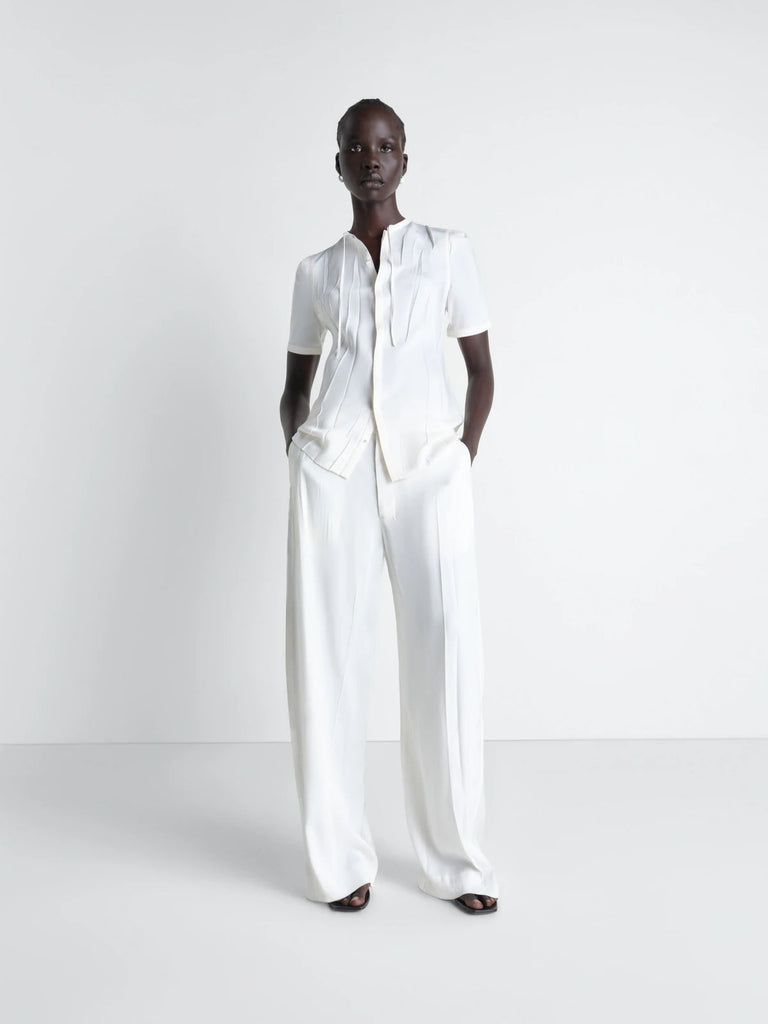 Lemaire - Creased Soft Pants in Chalk