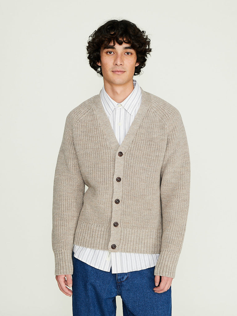 Parages - Guy Cardigan in Stone Mel