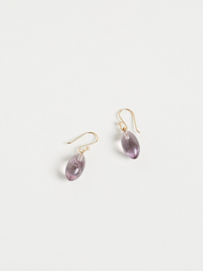 Ted Muehling Berry Earrings in 14k Yellow Gold with Amethyst