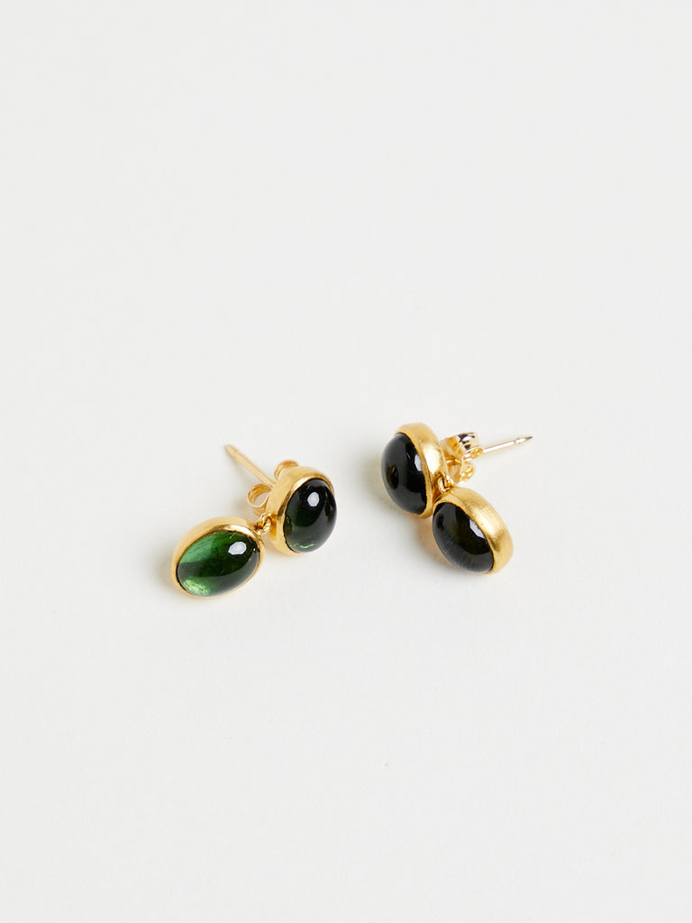 Prounis Small Green Tourmaline Amphora Earrings