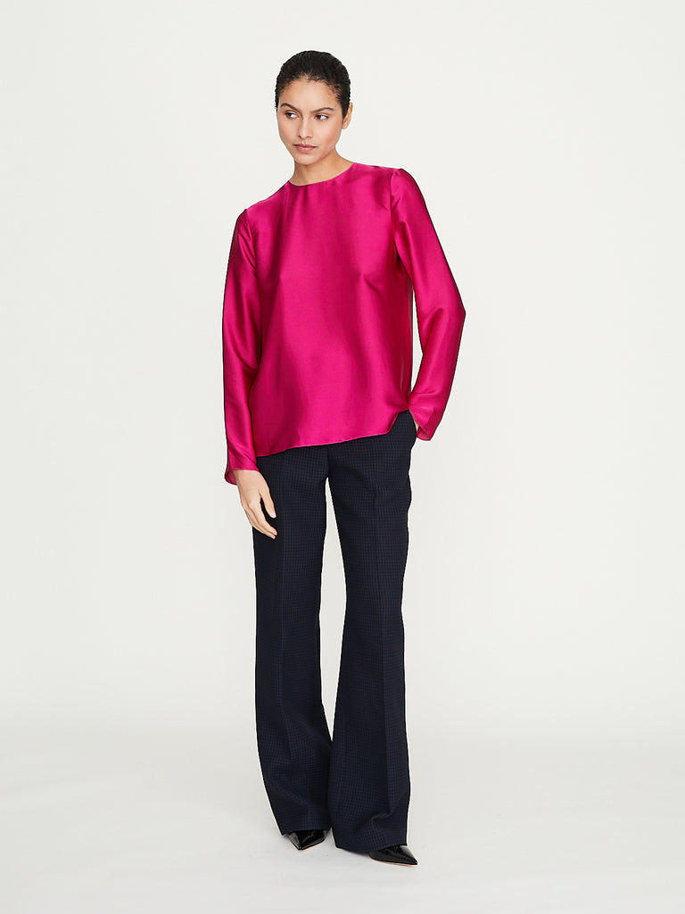 Rabih Kayrouz - Charmeuse Top in Fushia