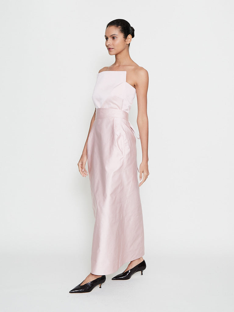Sofie D'Hoore - Dou Strapless Long Dress in Petal