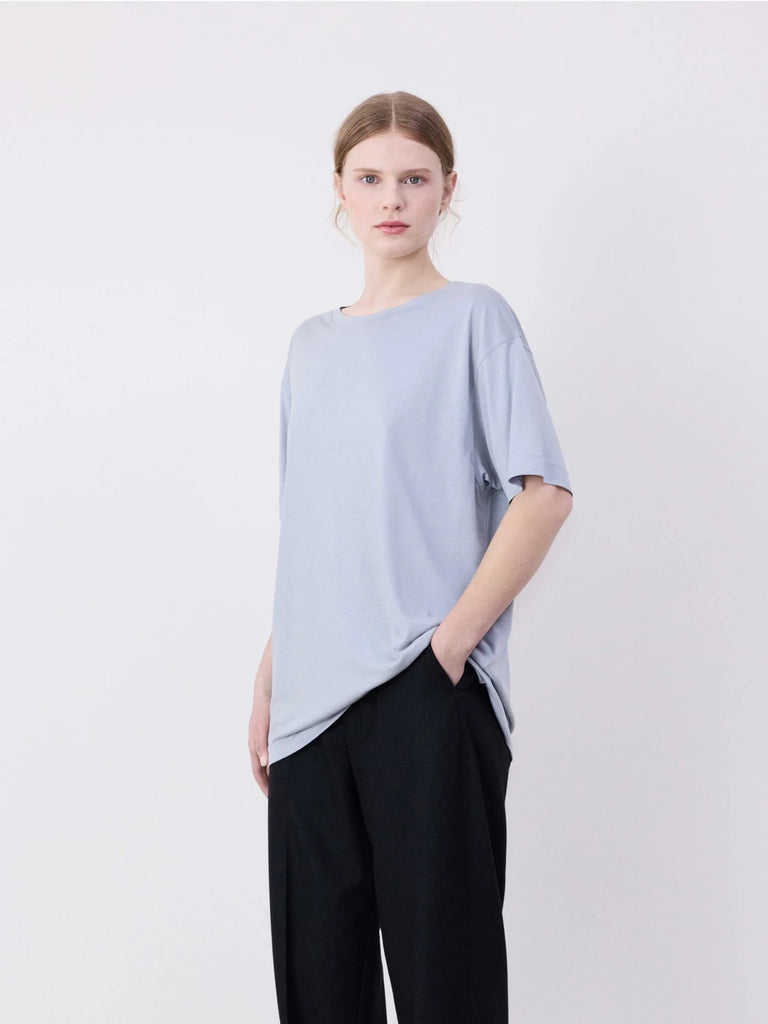 Lemaire Short Sleeve T-Shirt in Cloudy Grey