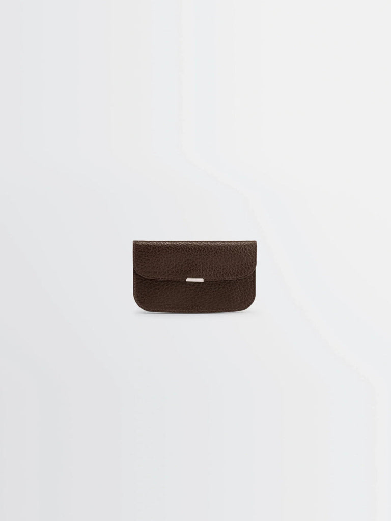 Lemaire - Soft Tab Card Holder Coin Purse in Dark Chocolate
