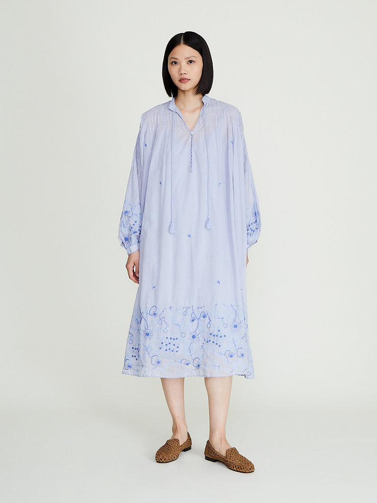 Thierry Colson - Guise Midi Calf Dress + Slip Dress in Blue-1