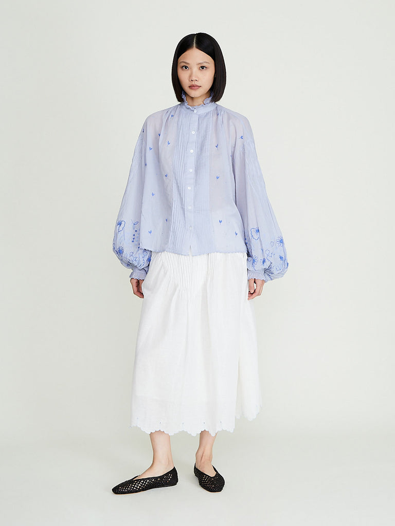 Thierry Colson - Verde Skirt in Cream