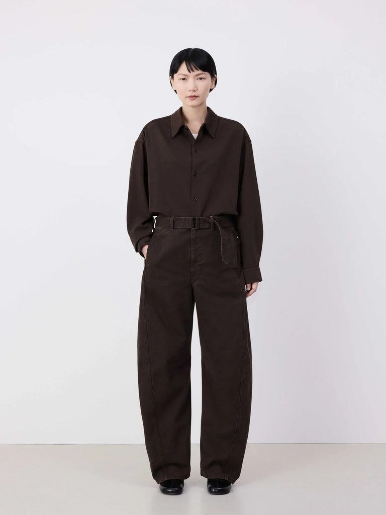 Lemaire Twisted Belted Pants in Espresso