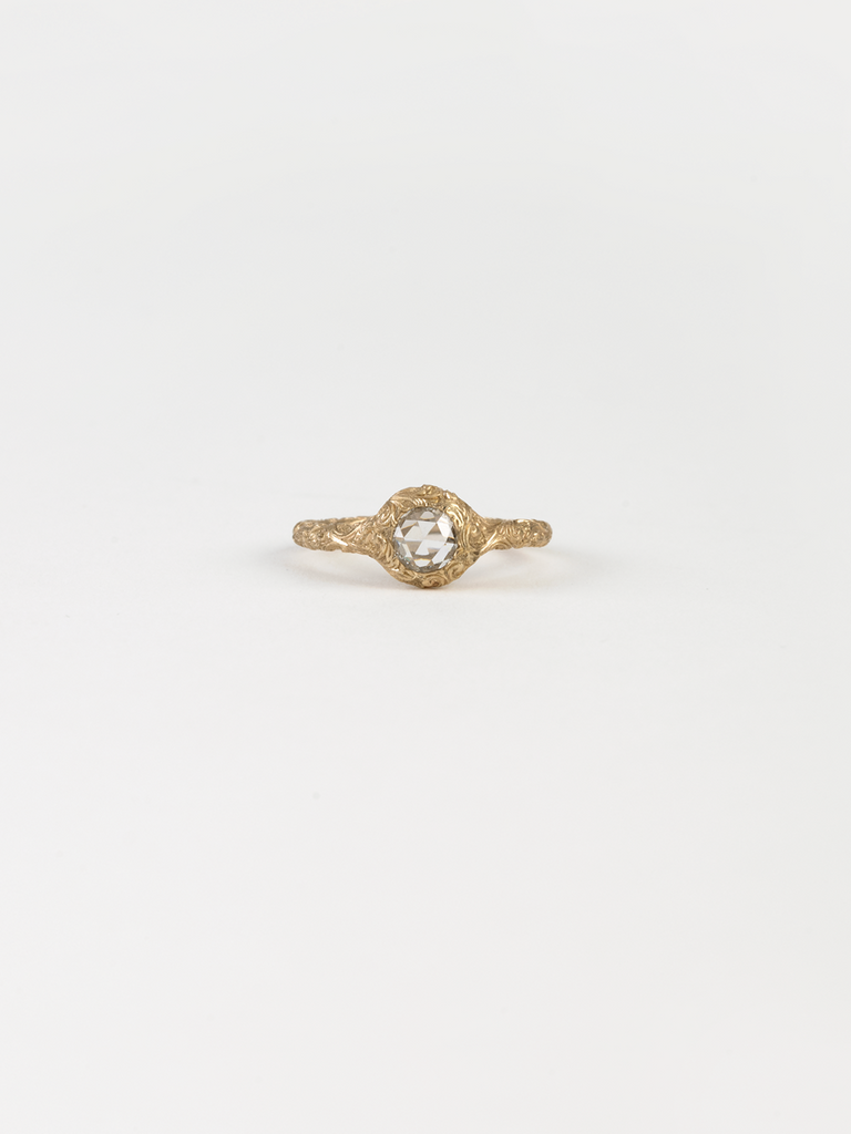 Anaconda - Talita Ring in WG 19k with 0.44ct White Rose Cut Diamond