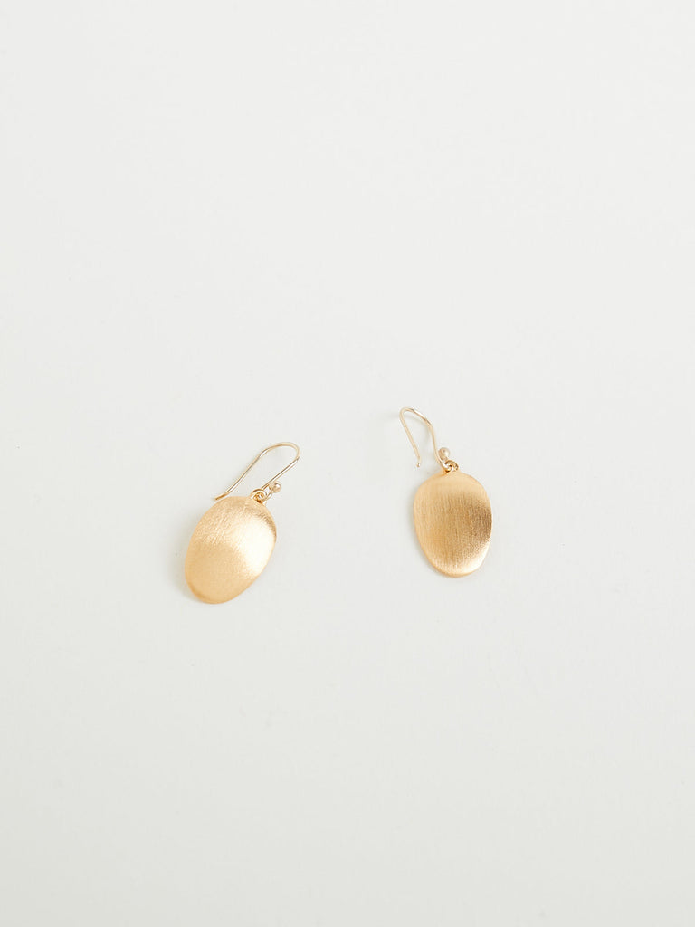 Ted Muehling Small Chip Earrings in 24k Yellow Gold Plate