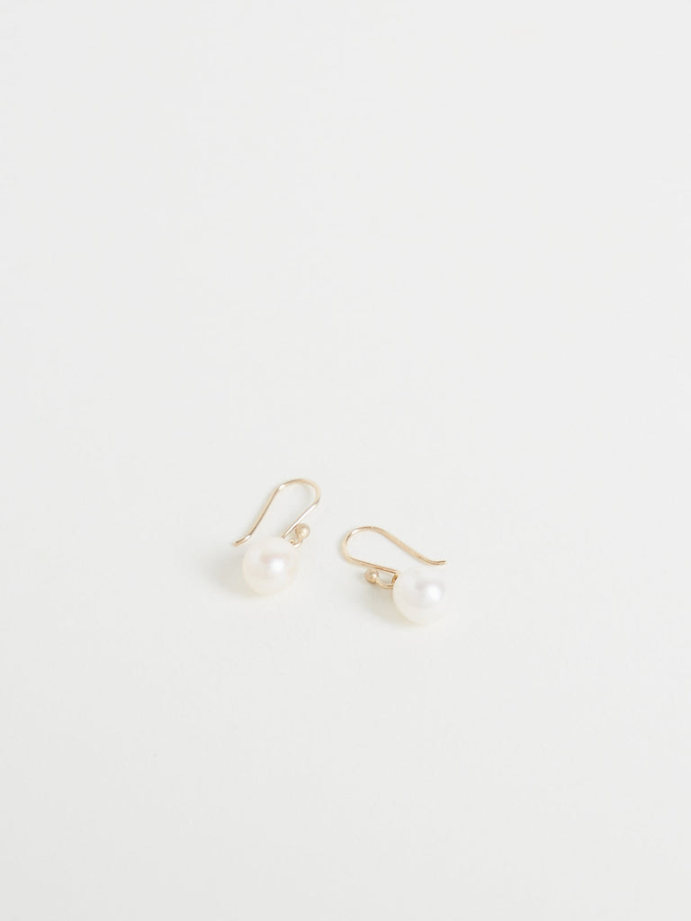 Ted Muehling Small White Pearl Earrings