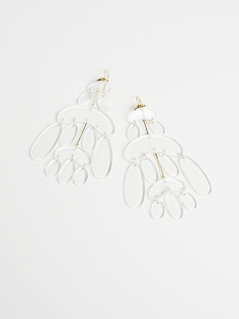 Ten Thousand Things - Extra Large Crystal Chandelier Earrings on 18k Yellow Gold