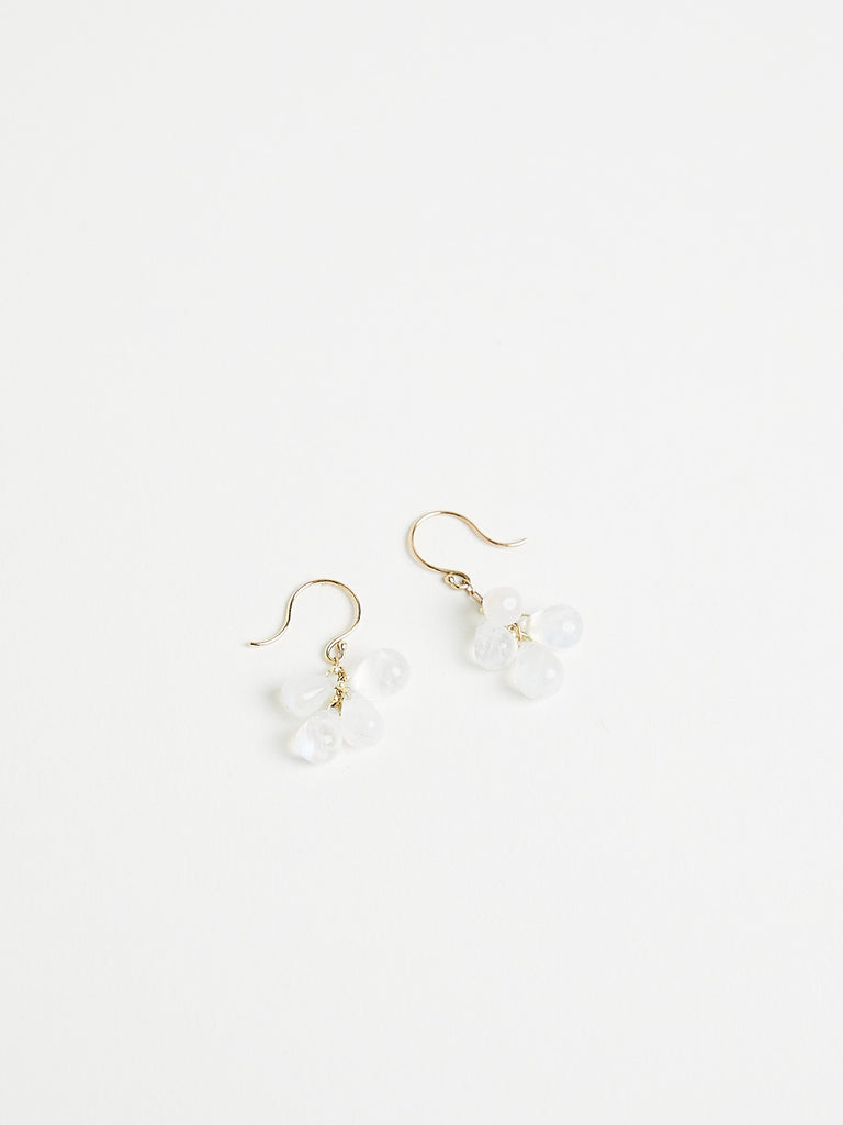 Ten Thousand Things - Moonstone Cluster Earrings on 18k Yellow Gold