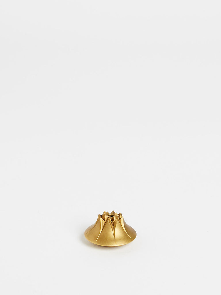 Tennen Studio Agave Incense Holder in Satin Brass