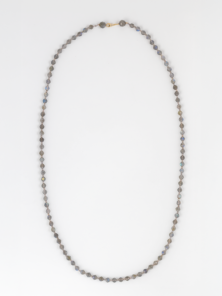 Anaconda - Asola Gancio Necklace in YG 9k with 224.69ct Grey Labradorite
