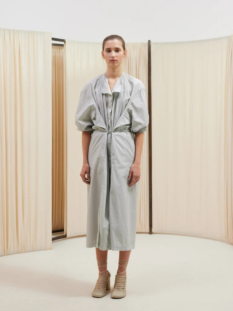 Lemaire Long Tunic with Strings in Cloud Grey