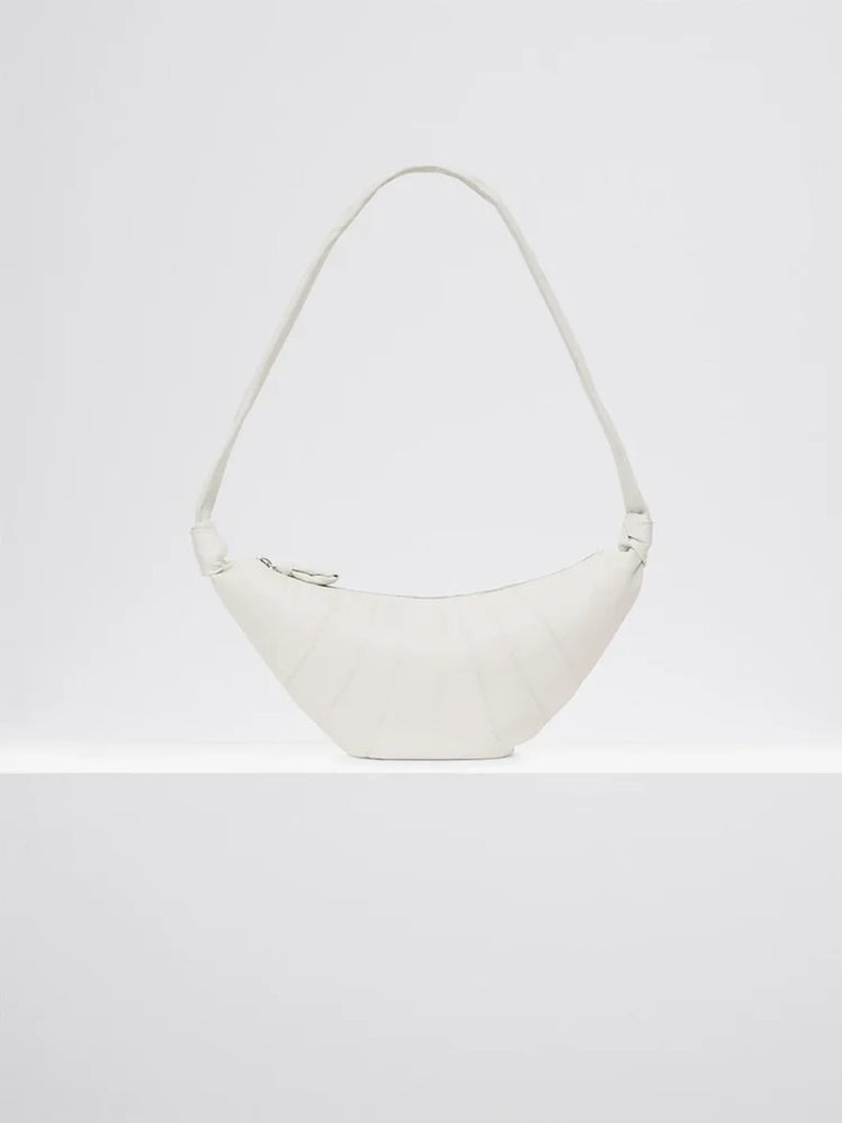 Lemaire Medium Croissant Bag in Chalk